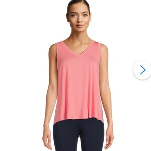Time and Tru Coral Pink V-Neck Swing Tank